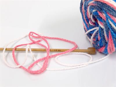 Lot of 2 x 150gr Skeins Ice Yarns CAKES AIR Yarn Navy Blue Salmon White