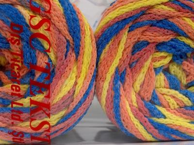 Lot of 2 x 150gr Skeins Ice Yarns CAKES AIR Yarn Blue Salmon Shades Yellow