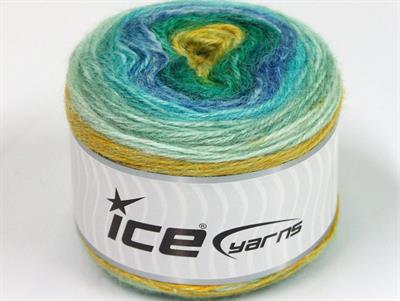 Lot of 3 x 100gr Skeins Ice Yarns CAKES ALPACA (25% Alpaca 25% Wool) Yarn Turquoise Blue Green Shades