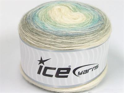 Lot of 3 x 100gr Skeins Ice Yarns CAKES ALPACA (25% Alpaca 25% Wool) Yarn Grey Turquoise Mint Green Cream