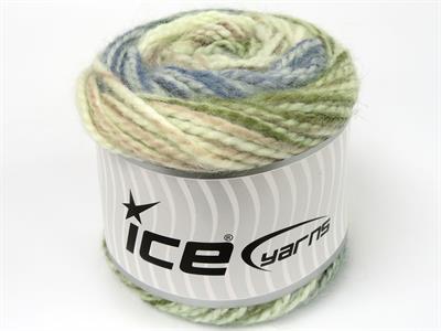 Lot of 2 x 150gr Skeins Ice Yarns CAKES ALPINE ANGORA (20% Angora) Yarn Ecru Blue Green Antique Pink