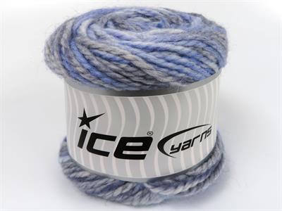 Lot of 2 x 150gr Skeins Ice Yarns CAKES ALPINE ANGORA (20% Angora) Yarn Blue Shades White Grey