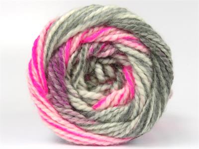 Lot of 2 x 150gr Skeins Ice Yarns CAKES ALPINE ANGORA (20% Angora) Yarn Grey Shades Pink Shades White