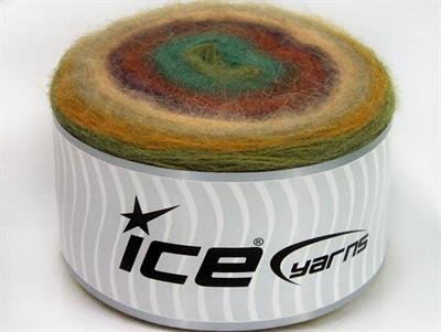 Lot of 2 x 200gr Skeins Ice Yarns CAKES ANGORA (20% Angora 20% Wool) Yarn Beige Purple Copper Brown Turquoise Green