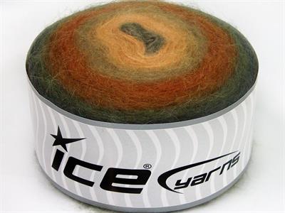Lot of 2 x 200gr Skeins Ice Yarns CAKES ANGORA (20% Angora 20% Wool) Yarn Brown Shades Khaki Light Salmon