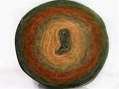 Lot of 2 x 200gr Skeins Ice Yarns CAKES ANGORA (20% Angora 20% Wool) Yarn Brown Shades Khaki Light Salmon