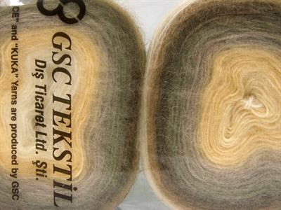 Lot of 2 x 200gr Skeins Ice Yarns CAKES ANGORA (20% Angora 20% Wool) Yarn Brown Khaki Camel Yellow White