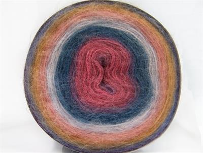 Lot of 2 x 200gr Skeins Ice Yarns CAKES ANGORA (20% Angora 20% Wool) Yarn Pink Shades Lilac Blue Shades