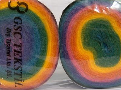 Lot of 2 x 200gr Skeins Ice Yarns CAKES ANGORA (20% Angora 20% Wool) Yarn Rainbow