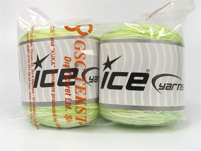 Lot of 2 x 140gr Skeins Ice Yarns CAKES ANTIPILLING SPRAY Yarn Green Shades