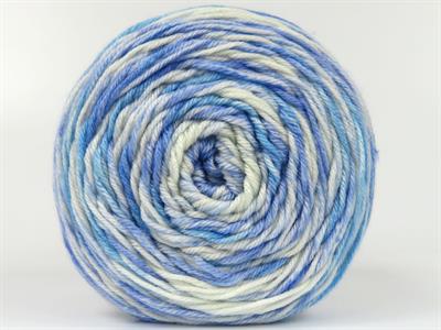 Lot of 2 x 140gr Skeins Ice Yarns CAKES ANTIPILLING SPRAY Yarn Blue Light Blue White