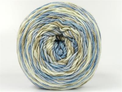 Lot of 2 x 140gr Skeins Ice Yarns CAKES ANTIPILLING SPRAY Yarn Blue Shades Camel Cream