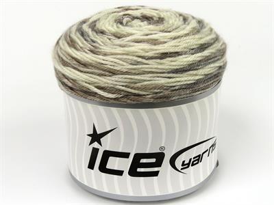 Lot of 2 x 140gr Skeins Ice Yarns CAKES ANTIPILLING SPRAY Yarn Grey Cream Camel