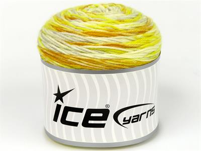 Lot of 2 x 140gr Skeins Ice Yarns CAKES ANTIPILLING SPRAY Yarn Yellow Shades Light Grey