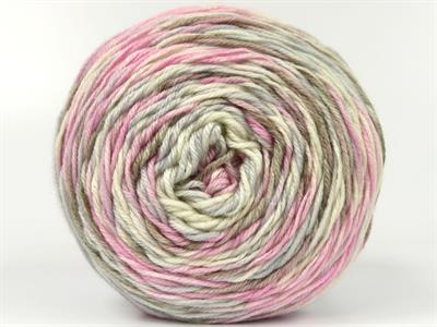 Lot of 2 x 140gr Skeins Ice Yarns CAKES ANTIPILLING SPRAY Yarn Camel Cream Pink Light Blue