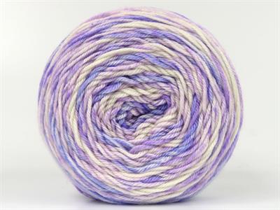 Lot of 2 x 140gr Skeins Ice Yarns CAKES ANTIPILLING SPRAY Yarn Lilac Shades White