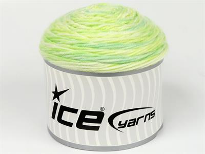 Lot of 2 x 140gr Skeins Ice Yarns CAKES ANTIPILLING SPRAY Yarn Green Shades