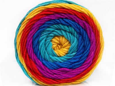 Lot of 2 x 200gr Skeins Ice Yarns CAKES ARAN Yarn Gold Red Fuchsia Blue Turquoise