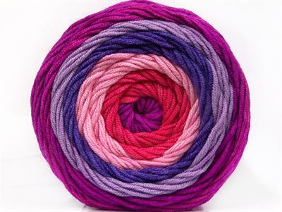 Lot of 2 x 200gr Skeins Ice Yarns CAKES ARAN Yarn Pink Lilac Shades Salmon