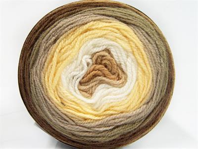 Lot of 3 x 100gr Skeins Ice Yarns CAKES BABY FINE Yarn Brown Camel Light Yellow White