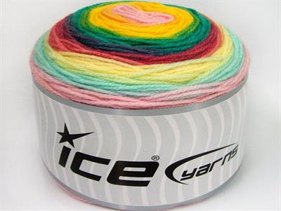 Lot of 3 x 100gr Skeins Ice Yarns CAKES BABY FINE Yarn Green Shades Yellow Shades Pink Shades