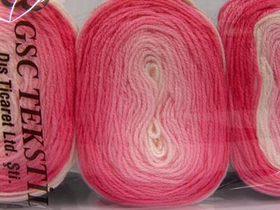 Lot of 3 x 100gr Skeins Ice Yarns CAKES BABY FINE Yarn Pink Shades