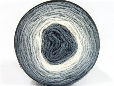 Lot of 3 x 100gr Skeins Ice Yarns CAKES BABY FINE Yarn Grey Shades White