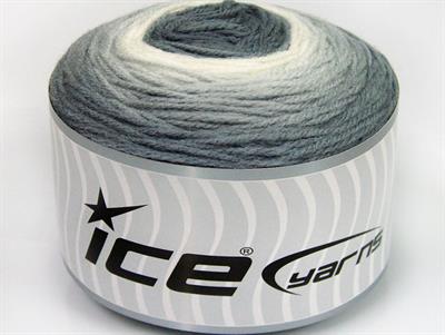 Lot of 3 x 100gr Skeins Ice Yarns CAKES BABY FINE Yarn Grey Shades White