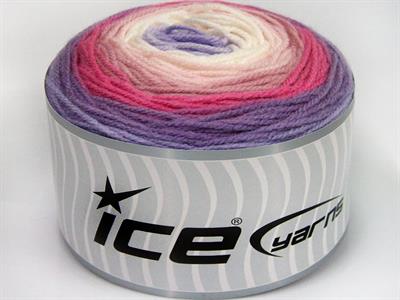 Lot of 3 x 100gr Skeins Ice Yarns CAKES BABY FINE Yarn Lilac Shades Pink Shades White