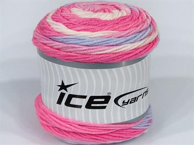 Lot of 3 x 100gr Skeins Ice Yarns CAKES BLUES BABY Yarn Pink Shades Light Lilac White