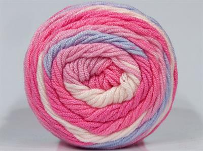 Lot of 3 x 100gr Skeins Ice Yarns CAKES BLUES BABY Yarn Pink Shades Light Lilac White