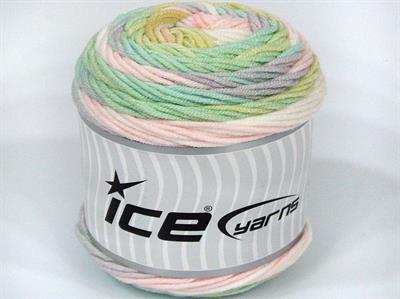 Lot of 3 x 100gr Skeins Ice Yarns CAKES BLUES BABY Yarn Pink White Mint Green Light Grey