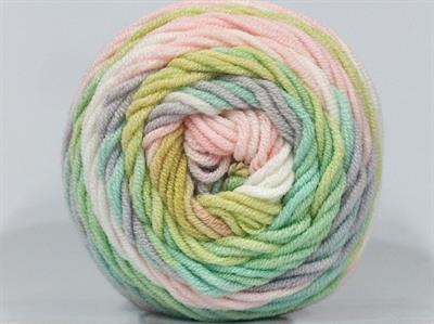 Lot of 3 x 100gr Skeins Ice Yarns CAKES BLUES BABY Yarn Pink White Mint Green Light Grey