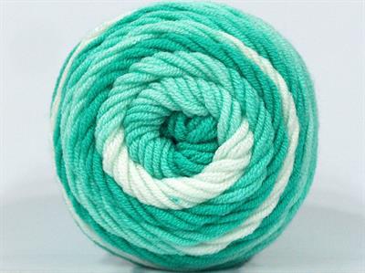 Lot of 3 x 100gr Skeins Ice Yarns CAKES BLUES BABY Yarn Green Shades White