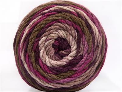 Lot of 3 x 100gr Skeins Ice Yarns CAKES BLUES Yarn Purple Shades Brown Shades