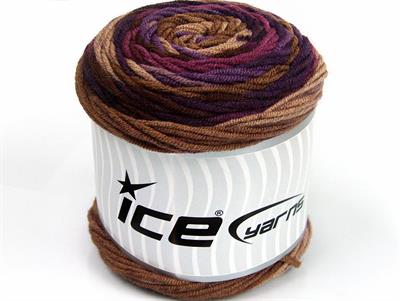 Lot of 3 x 100gr Skeins Ice Yarns CAKES BLUES Yarn Brown Shades Purple Shades