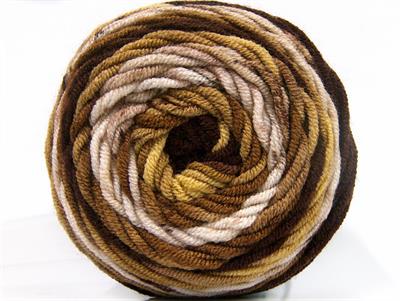 Lot of 3 x 100gr Skeins Ice Yarns CAKES BLUES Yarn Brown Shades Gold