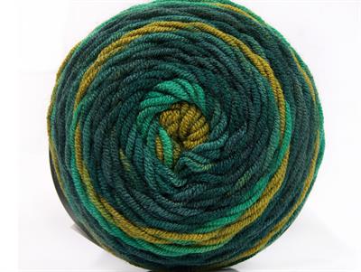 Lot of 3 x 100gr Skeins Ice Yarns CAKES BLUES Hand Knitting Yarn Green Shades