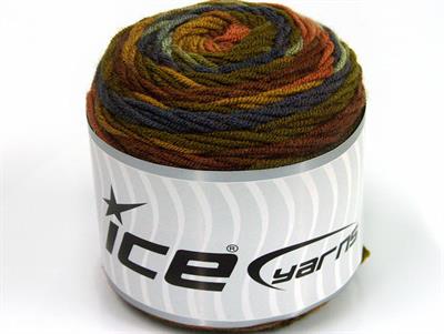 Lot of 3 x 100gr Skeins Ice Yarns CAKES BLUES Yarn Green Shades Purple Brown Shades