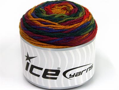 Lot of 3 x 100gr Skeins Ice Yarns CAKES BLUES Yarn Green Shades Purple Gold Red