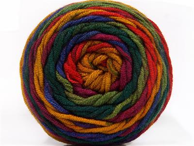 Lot of 3 x 100gr Skeins Ice Yarns CAKES BLUES Yarn Green Shades Purple Gold Red