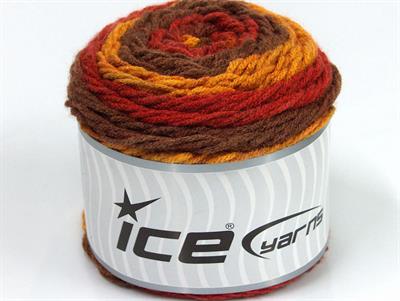 Lot of 2 x 140gr Skeins Ice Yarns CAKES Hand Knitting Yarn Brown Copper Gold