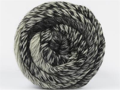 Lot of 2 x 150gr Skeins Ice Yarns CAKES CAMARO (50% Wool) Yarn Black Grey Cream