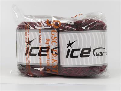 Lot of 2 x 150gr Skeins Ice Yarns CAKES CAMARO (50% Wool) Yarn Red Black