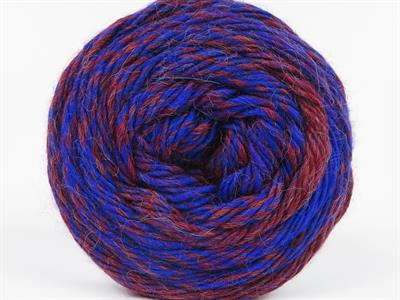 Lot of 2 x 150gr Skeins Ice Yarns CAKES CAMARO (50% Wool) Yarn Blue Burgundy