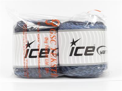 Lot of 2 x 150gr Skeins Ice Yarns CAKES CAMARO (50% Wool) Yarn Blue Shades