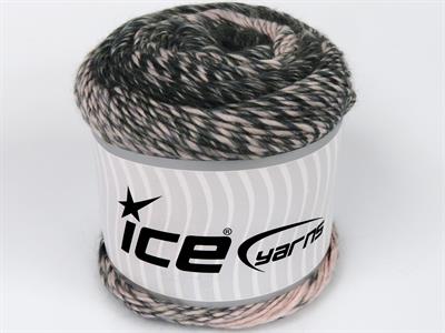 Lot of 2 x 150gr Skeins Ice Yarns CAKES CAMARO (50% Wool) Yarn Powder Pink Dark Green