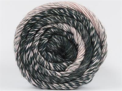 Lot of 2 x 150gr Skeins Ice Yarns CAKES CAMARO (50% Wool) Yarn Powder Pink Dark Green