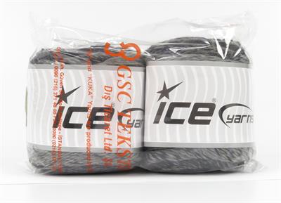 Lot of 2 x 150gr Skeins Ice Yarns CAKES CAMARO (50% Wool) Yarn Navy Shades Grey Shades