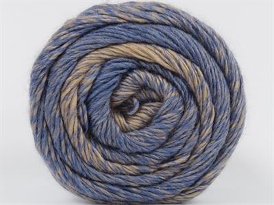 Lot of 2 x 150gr Skeins Ice Yarns CAKES CAMARO (50% Wool) Yarn Jeans Blue Light Camel